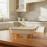 BR0141 11" CASSEROLE WITH STAND 4c