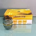 CG176 Glass 6PscSet GYcharcoalG-Edge