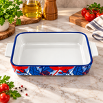 Danny Home 12" Rectangular Ceramic Baking Dish with Handles