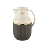 Modern Fluted Thermal Vacuum Flask - Hot & Cold Beverage Thermos Pot 1.0L