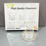CG108 6Pcs Cup&Saucer Set Gold 12c