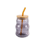 CG257 GlassWith Straw Cup GyCharcoal