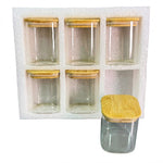 CG139 Square Storage Jar 6Pcs Set 16c