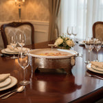 BR0008 14.5"OVAL CASEROLE WITH CANDLE 4c