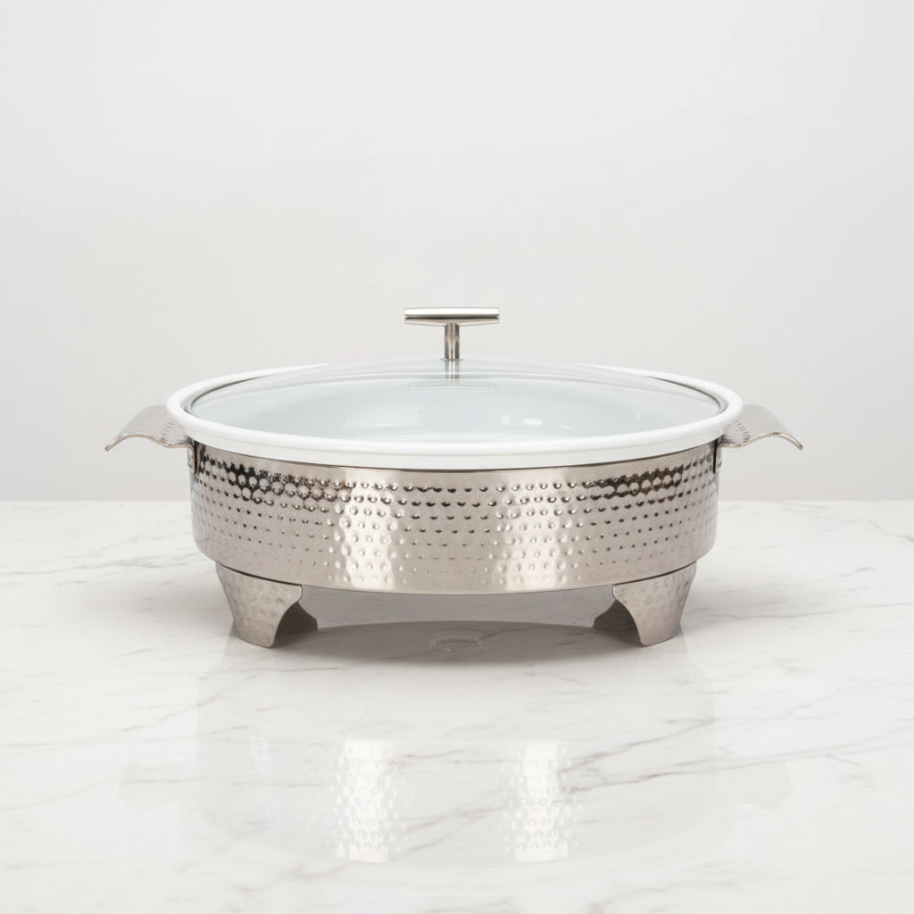 BR0009 16"OVAL CASSEROLE WITH CANDLE 4c