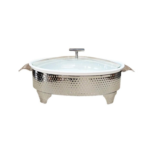 BR0008 14.5"OVAL CASEROLE WITH CANDLE 4c