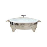 BR0008 14.5"OVAL CASEROLE WITH CANDLE 4c