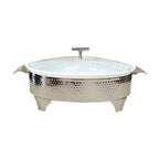 BR0009 16"OVAL CASSEROLE WITH CANDLE 4c