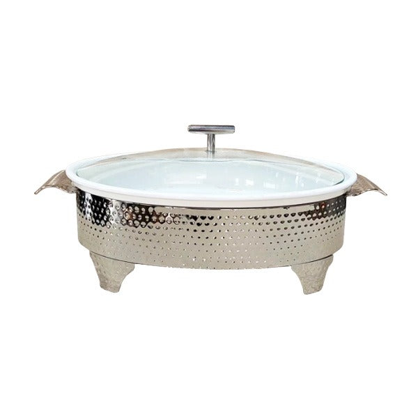 BR0009 16"OVAL CASSEROLE WITH CANDLE 4c