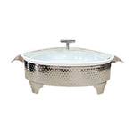 BR0009 16"OVAL CASSEROLE WITH CANDLE 4c