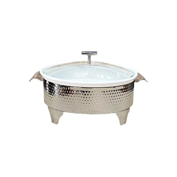 BR0010 12"ROUND CASSEROLE WITH CANDLE 4c