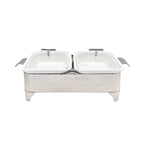 BR0011 TWIN 12"RECT CASEROLE W-CANDLE 2c