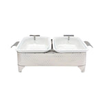 BR0011 TWIN 12"RECT CASEROLE W-CANDLE 2c