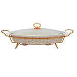 BR0149 15" OVAL CASSEROLE WITH CAN 4c
