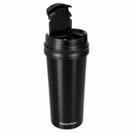 Danny Home 500ml Vacuum Insulated Stainless Steel Travel Mug – Matte Black Leak-Proof Coffee Tumbler