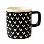 Danny Home 380ml Ceramic Coffee Mug Collection – Black & White Geometric Patterns