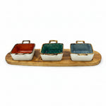 CZT21-60 Dessert Set 4.25"3Dishes+W-T18c