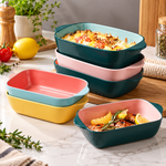 Danny Home CZT08-01 8.5-Inch Porcelain Bakeware Dish | Rectangular Ceramic Baking Pan
