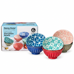 Danny Home 3.5" Bohemian Ceramic Dip & Sauce Bowl Set – 6 Pcs