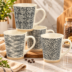 Danny Home 400ml Abstract Monochrome Porcelain Coffee Mug (400ml)