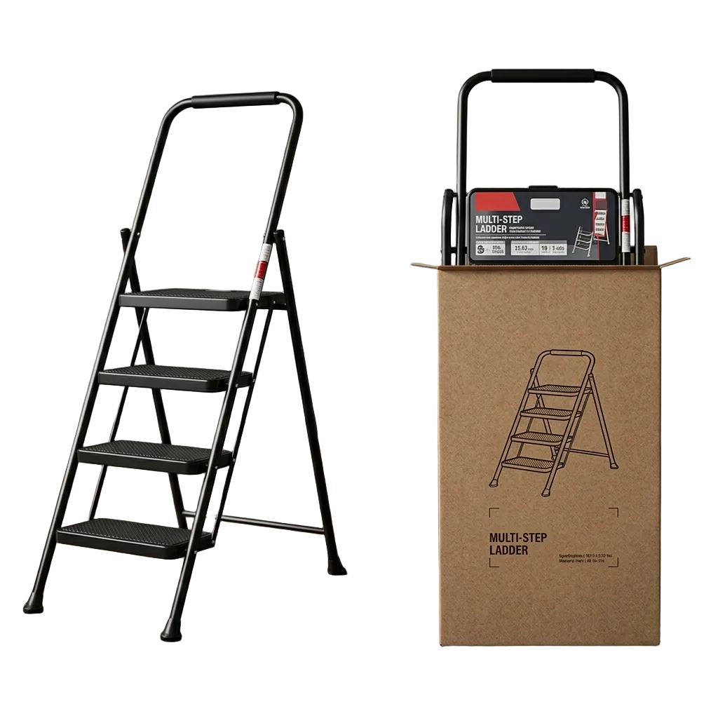 EURO TOWER 4 METAL STEP LEDDER CAKMAK