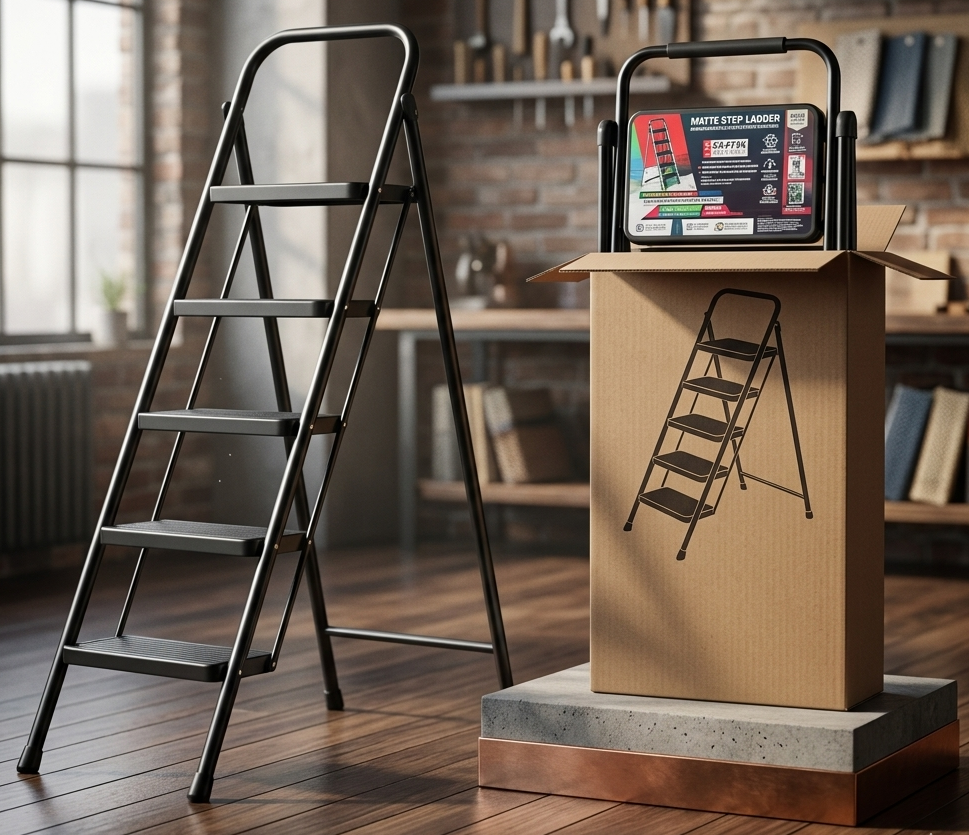 EURO TOWER 5 METAL STEP LEDDER CAKMAK
