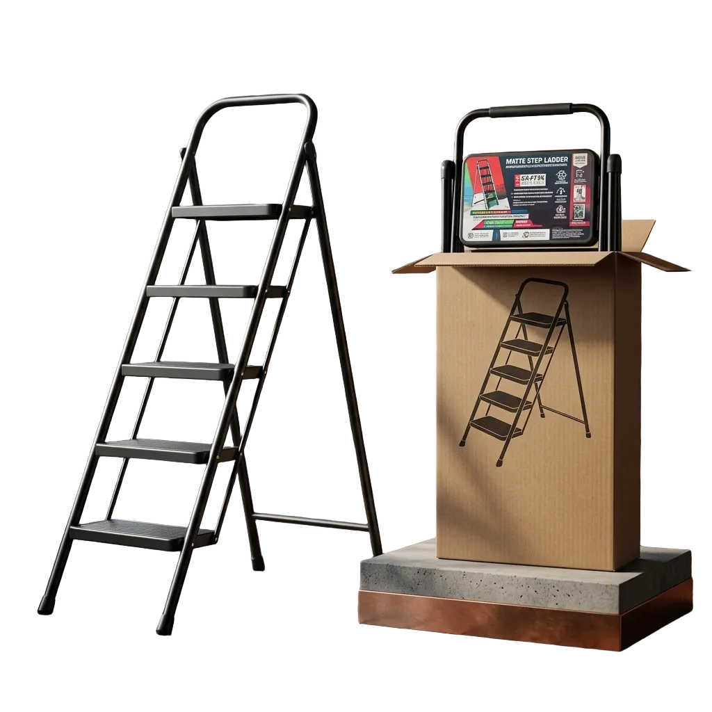 EURO TOWER 5 METAL STEP LEDDER CAKMAK