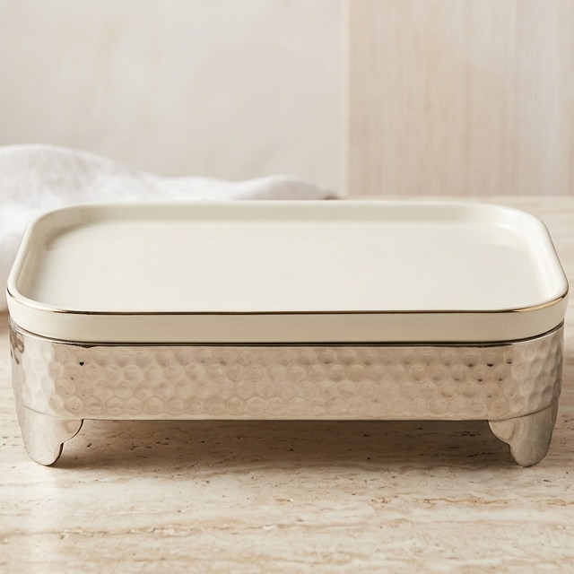 BR0017 14"RECT.PLATE WITH STAND 4c