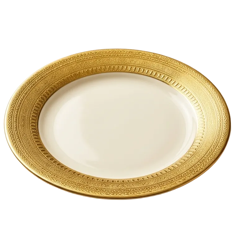 BR0022 10.25"ROUND PLATE G-WHITE 24c