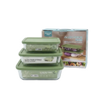 CG046 Glass Food Storage Box 3Pcs Set 8c