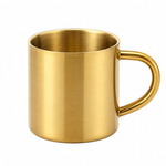 Danny Home 300ml Gold Stainless Steel Coffee Mug – Double-Wall Insulated Metal Cup