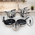 HP77 12Pcs Cook-S SS W/G-Lid (V-Knobe)