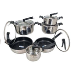 HP77 12Pcs Cook-S SS W/G-Lid (V-Knobe)