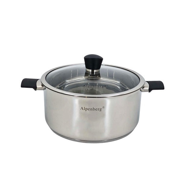 HP69 28cm/7Ltr SS Pot With Glass Lid