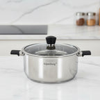 HP69 28cm/7Ltr SS Pot With Glass Lid