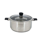 HP71 32cm/11Ltr SS Pot With Glass Lid 4c