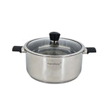 HP71 32cm/11Ltr SS Pot With Glass Lid 4c