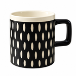 Danny Home 380ml Ceramic Coffee Mug Collection – Black & White Geometric Patterns