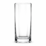 Danny Home Handcrafted Clear Glass Column Vase with Heavy Base – Minimalist Flower & Stem Display