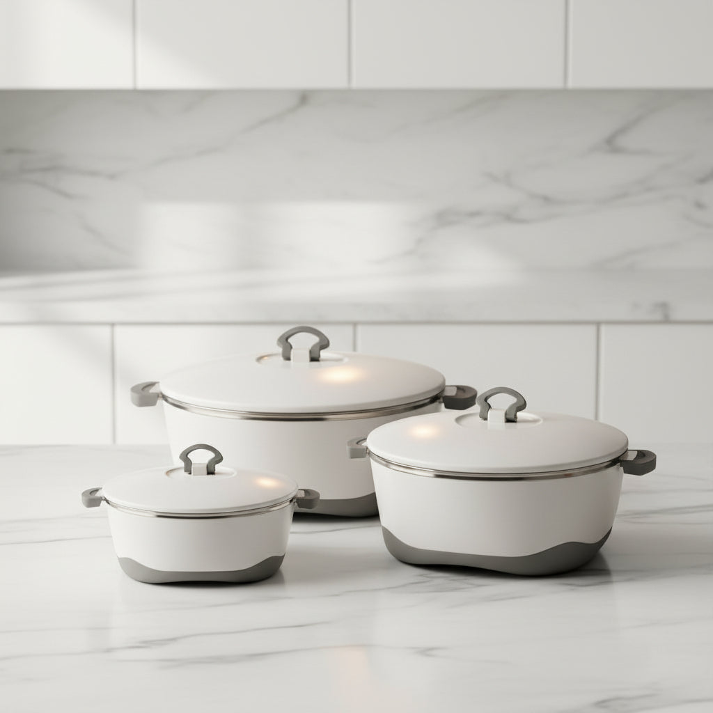 'PB633/3 White 3Pcs Verstaile H/Pot 6set-