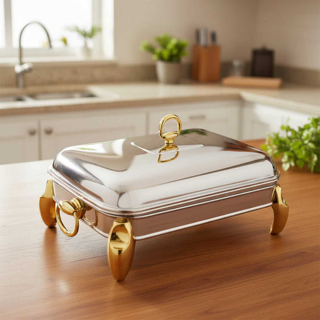 173816.G LUX GOLD 3Ltr Rect Dish