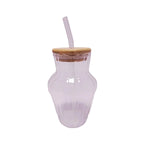 RXG-028 Glass With Straw 450ml 98c