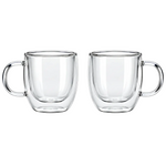 Danny Home 2-Piece Insulated Double-Walled Glass Coffee Mug Set with Handle (300ml) - DW02-07