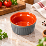 Danny Home 3.8" Round Ceramic Ramekin Bowl Ceramic Dipping & Baking Cup