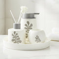 BR3018 4Pcs Bathroom Set Tray W-Leaf 12c