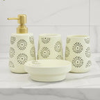BR3013 4Pcs Bathroom Set Apple White 12c