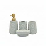 BR3014 4Pcs Bathroom Set Gray 12c