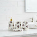 BR3001 4Pcs Bath Set W-Dark Flower 12c