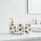 BR3001 4Pcs Bath Set W-Dark Flower 12c