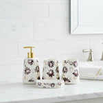 BR3001 4Pcs Bath Set W-Dark Flower 12c